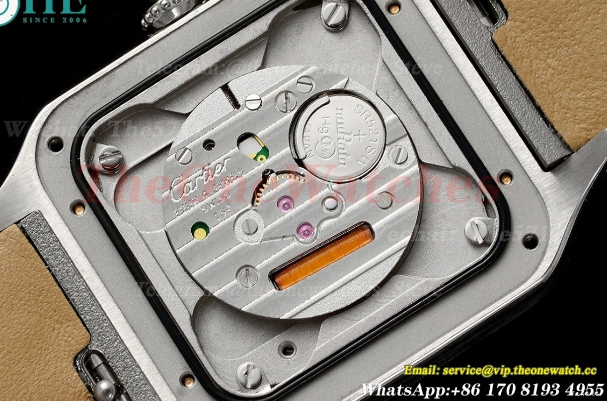 Silver Dumont Santos RG Blue AF Dial Quartz LE 1222